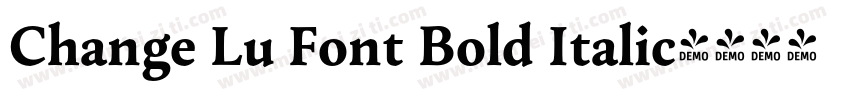 Change Lu Font Bold Italic字体转换